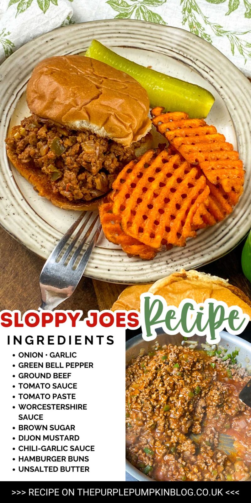 Ingredients for Sloppy Joes Recipe