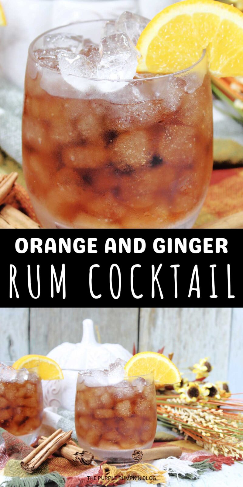 Orange and Ginger Rum Cocktail