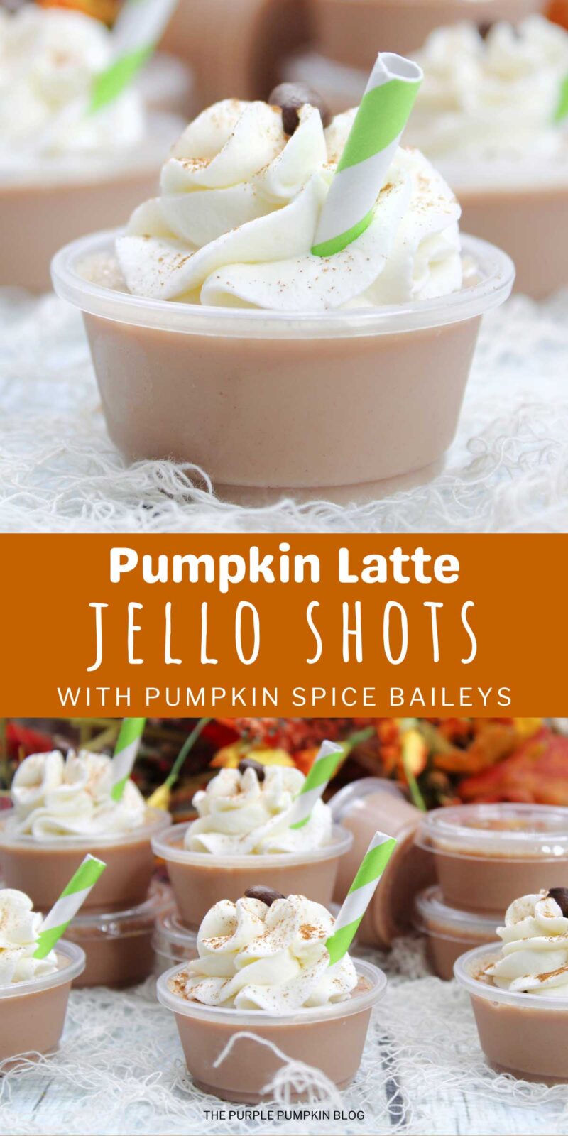 Pumpkin Spice Latte Jello Shots with Pumpkin Spice Baileys