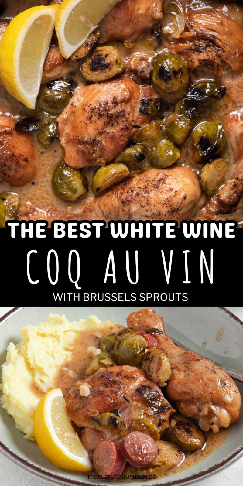 The Best White Wine Coq au Vin with Brussels Sprouts