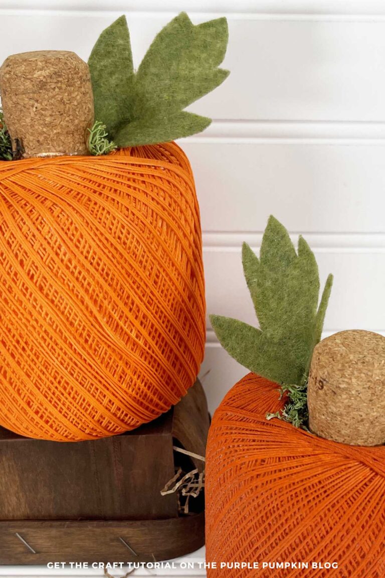 Thread Pumpkin Upcycled Thread Ball Pumpkin Craft (Fall Craft Idea)