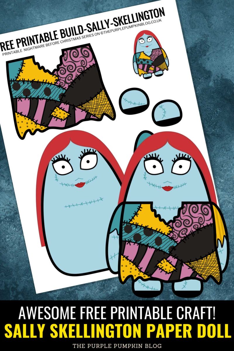 Awesome Free Printable Craft! Sally Skellington Paper Doll