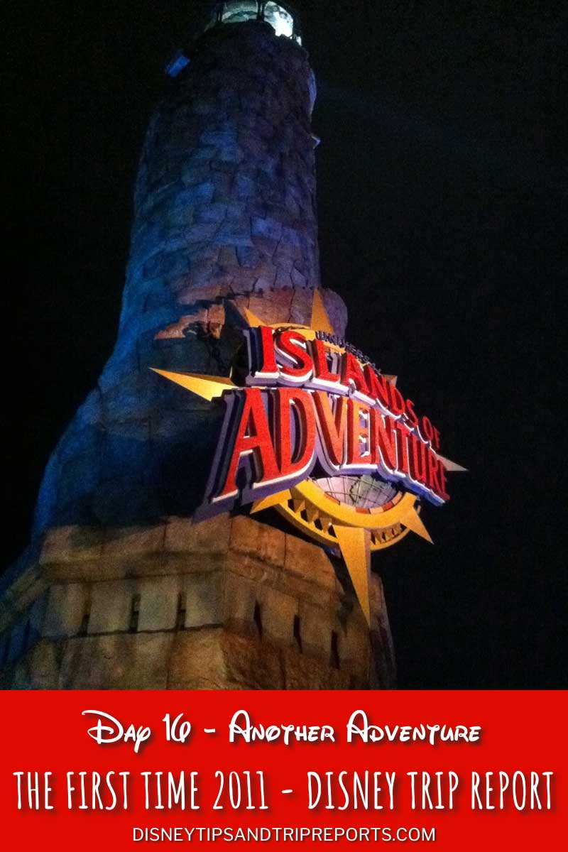 Day 16 - Another Adventure (The First Time 2011 Disney Trip Report)