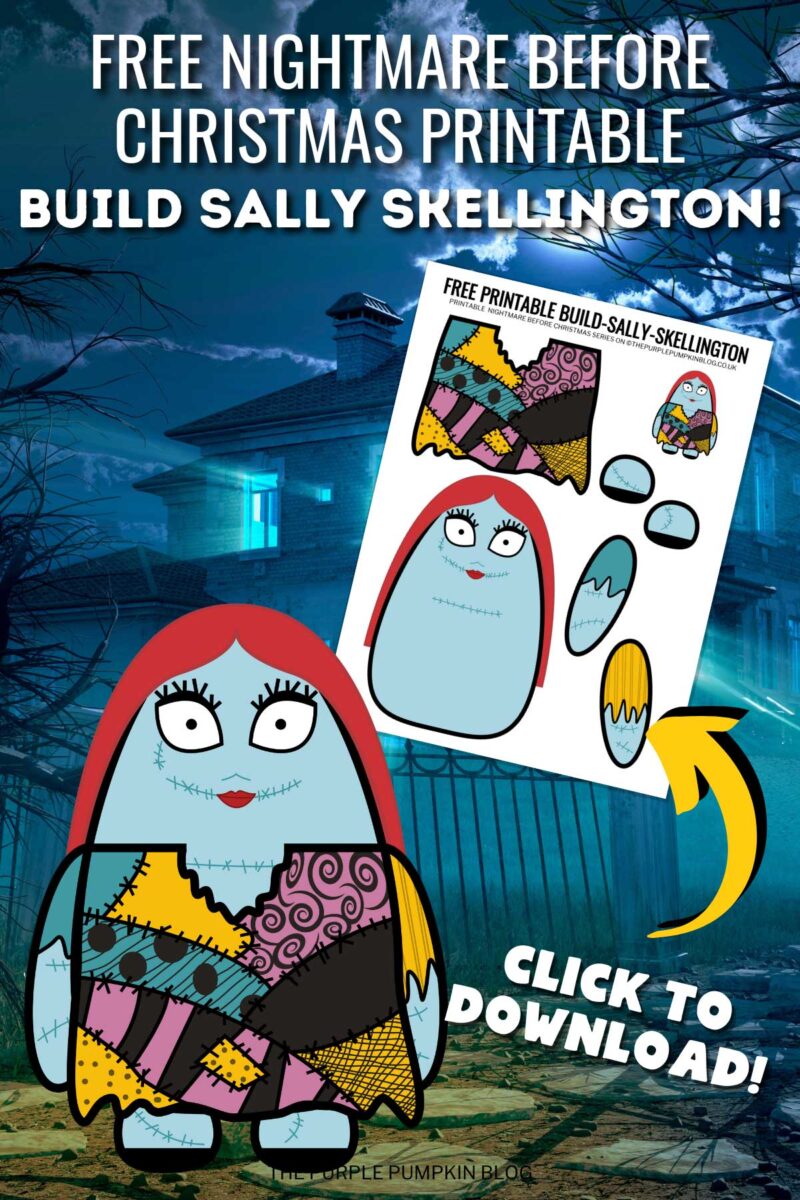 Free Nightmare Before Christmas Printable Build Sally Skellington!