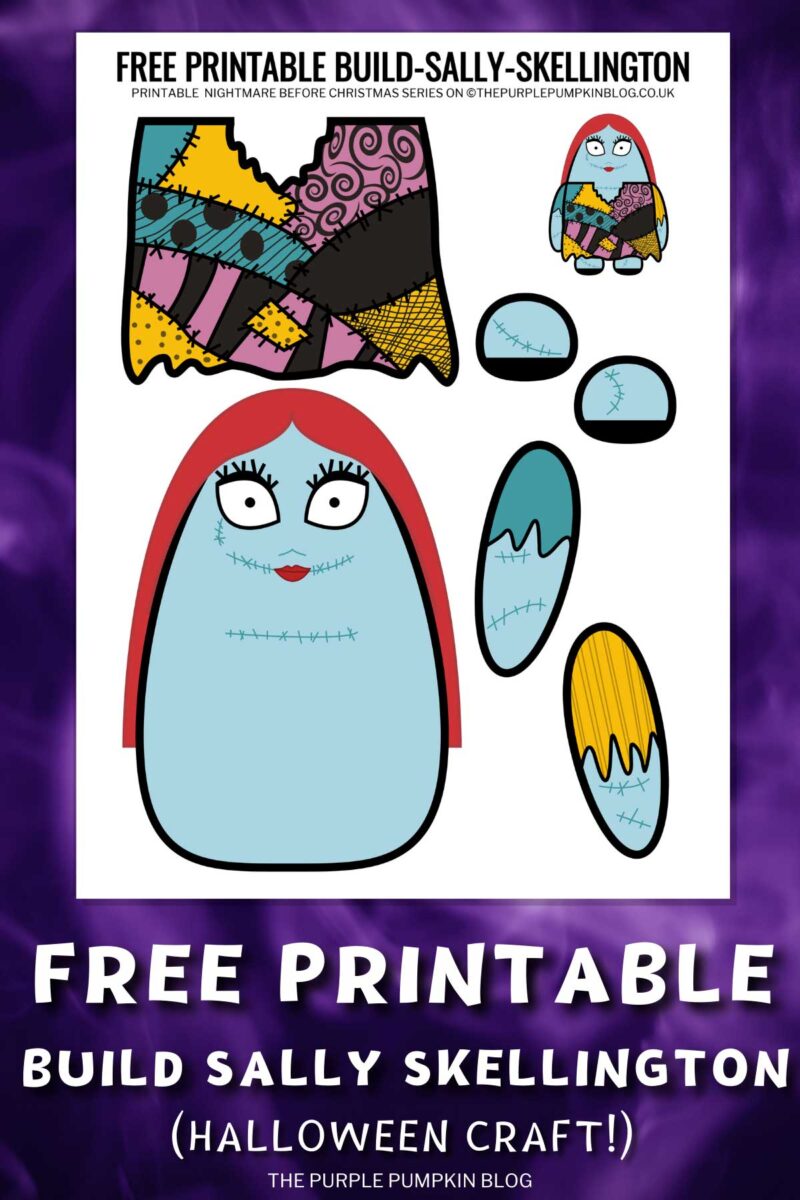 Free Printable Build Sally Skellington (Halloween Craft!)