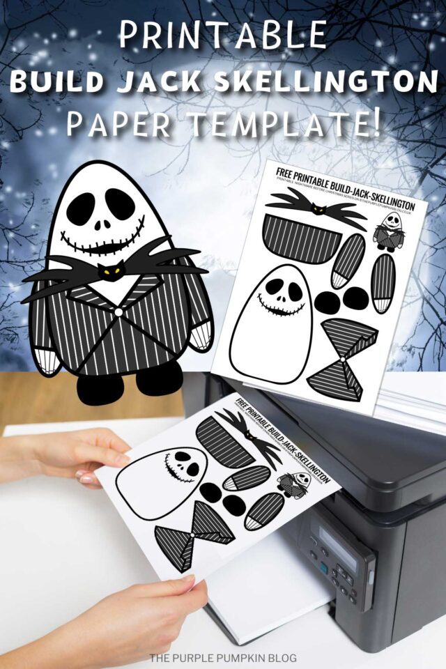 Free Build Jack Skellington Printable for Halloween