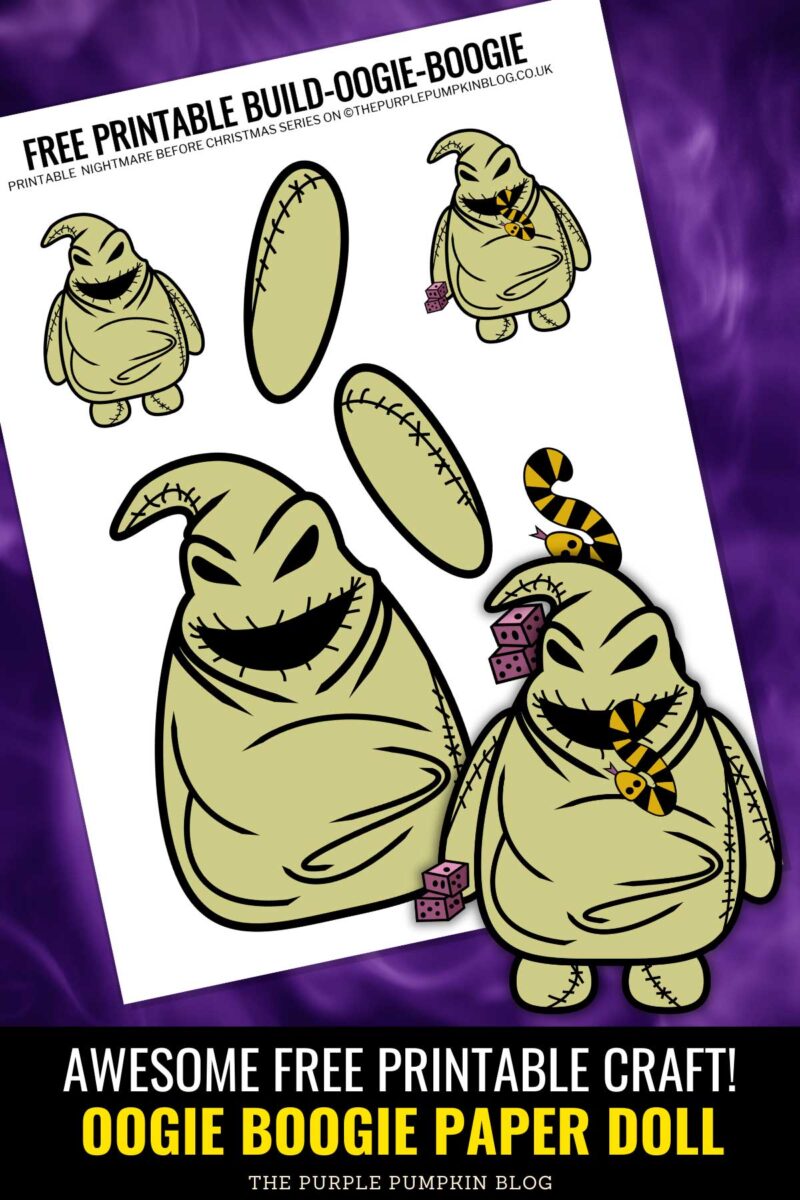 Awesome Free Printable Craft! Oogie Boogie Paper Doll