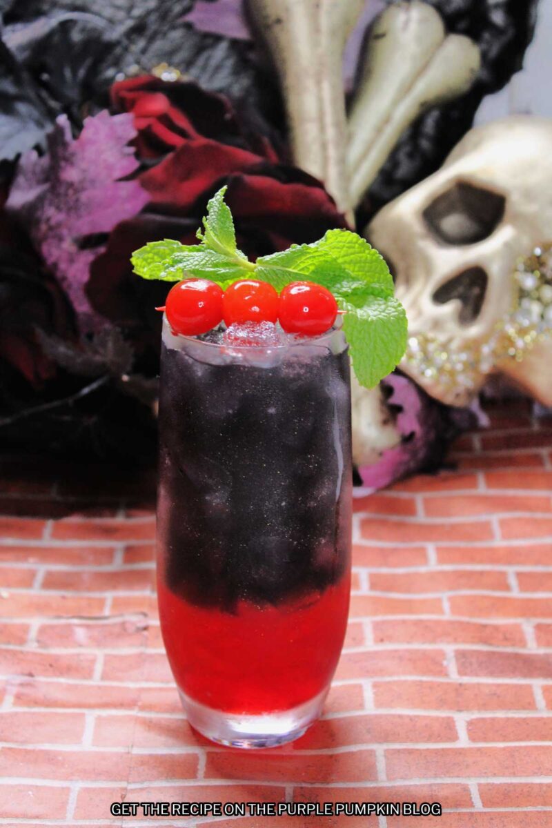 Black Vodka Halloween Cocktail - Black Widow
