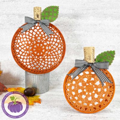 Embroidery Hoop Lace Pumpkins Craft