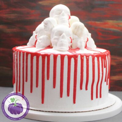 How to Make a Red Velvet Bleeding Skull Drip Cake for Halloween
