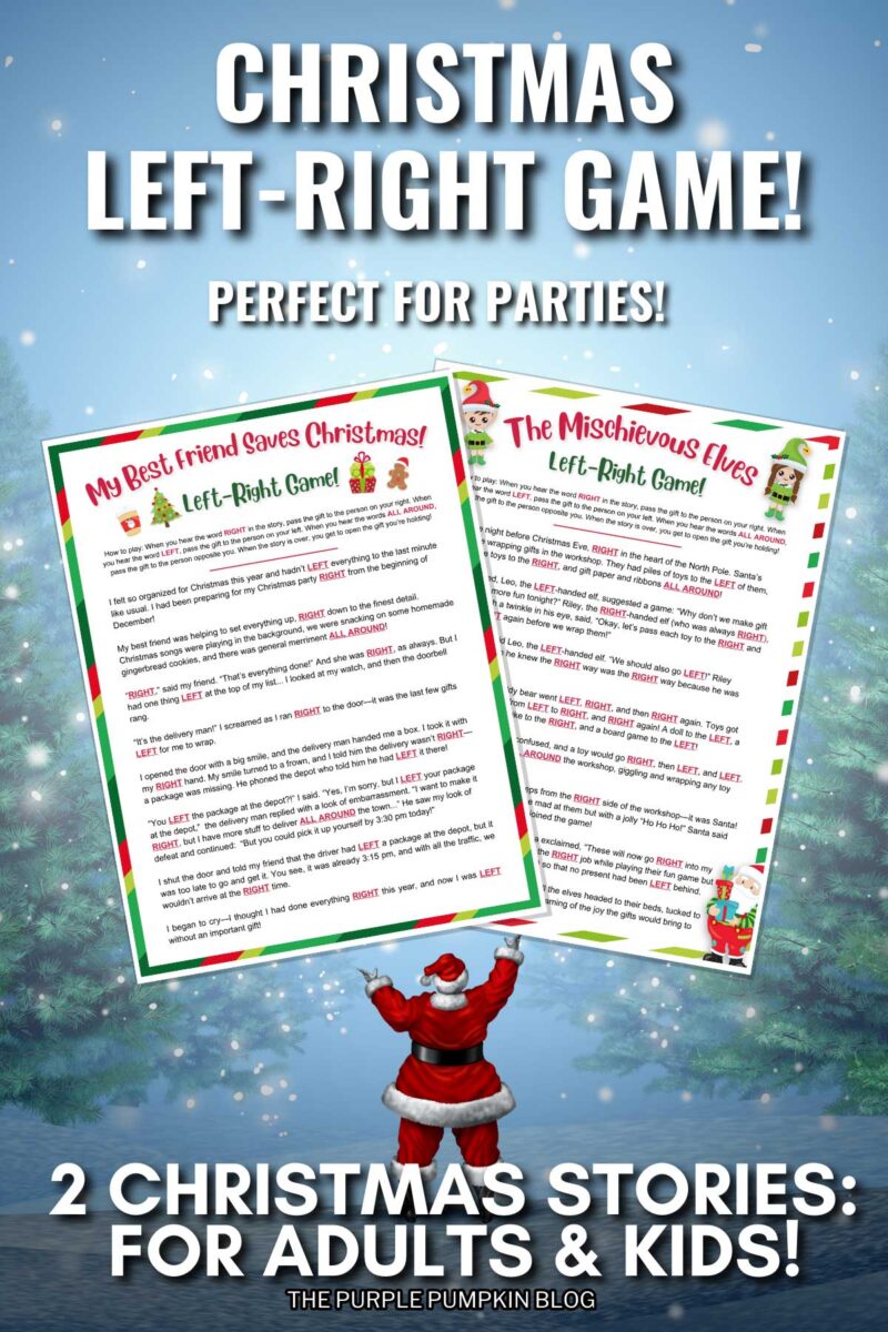 Digital image of Christmas Left-Right Game - Perfect for Parties!
