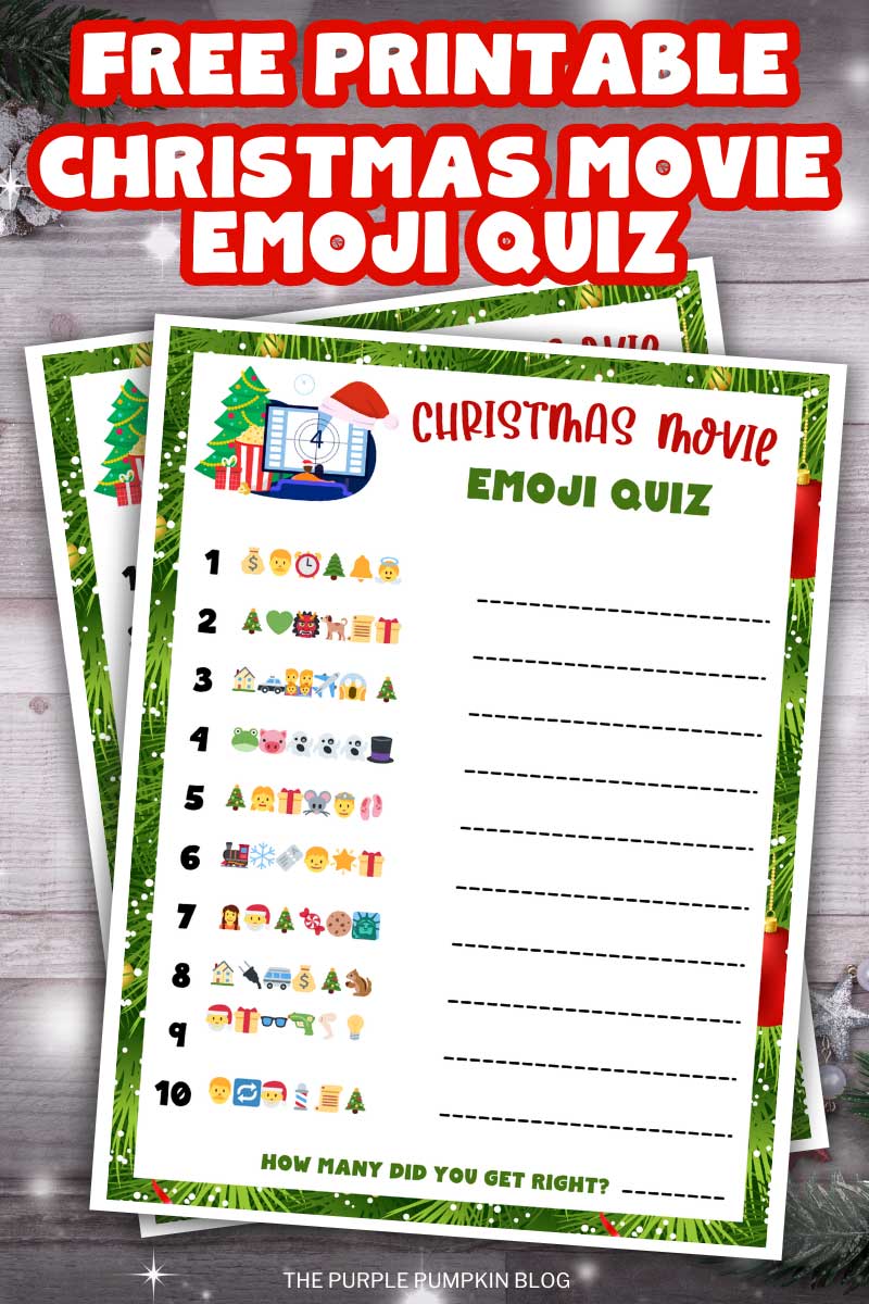 Free Printable Christmas Movie Emoji Quiz