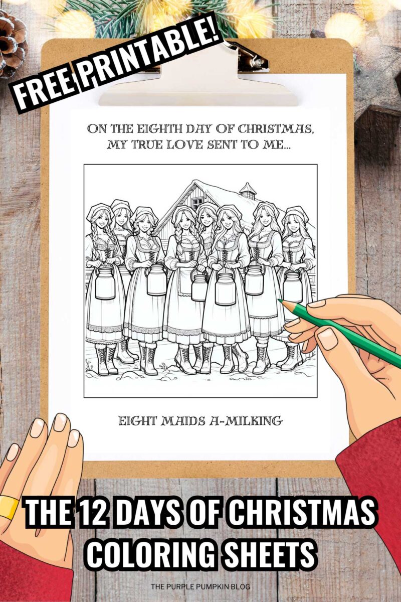 Free Printable! The 12 Days of Christmas Coloring Sheets