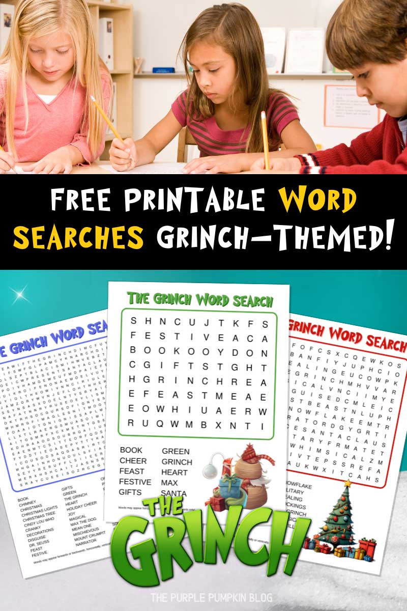 Free Printable Word Searches Grinch-Themed