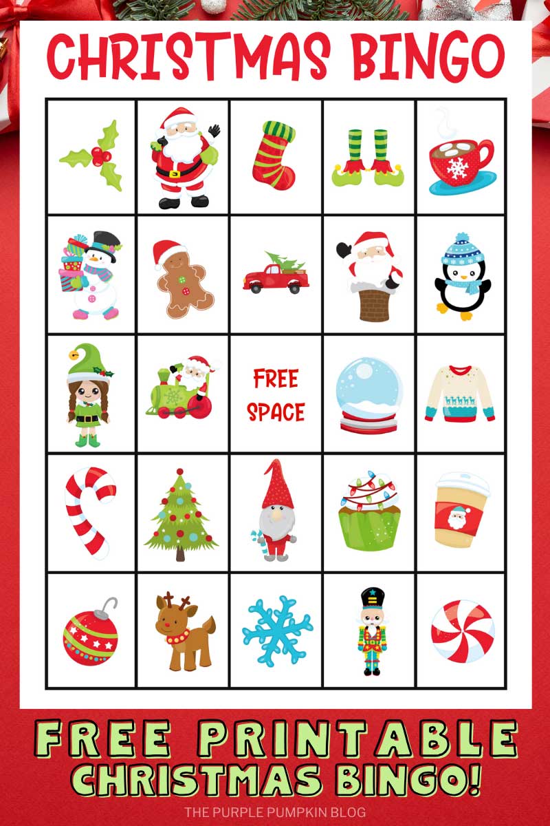 Fun Free Christmas Bingo Printable for Family Game Night