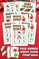 Free Grinch Bingo Cards Printable for Christmas Games