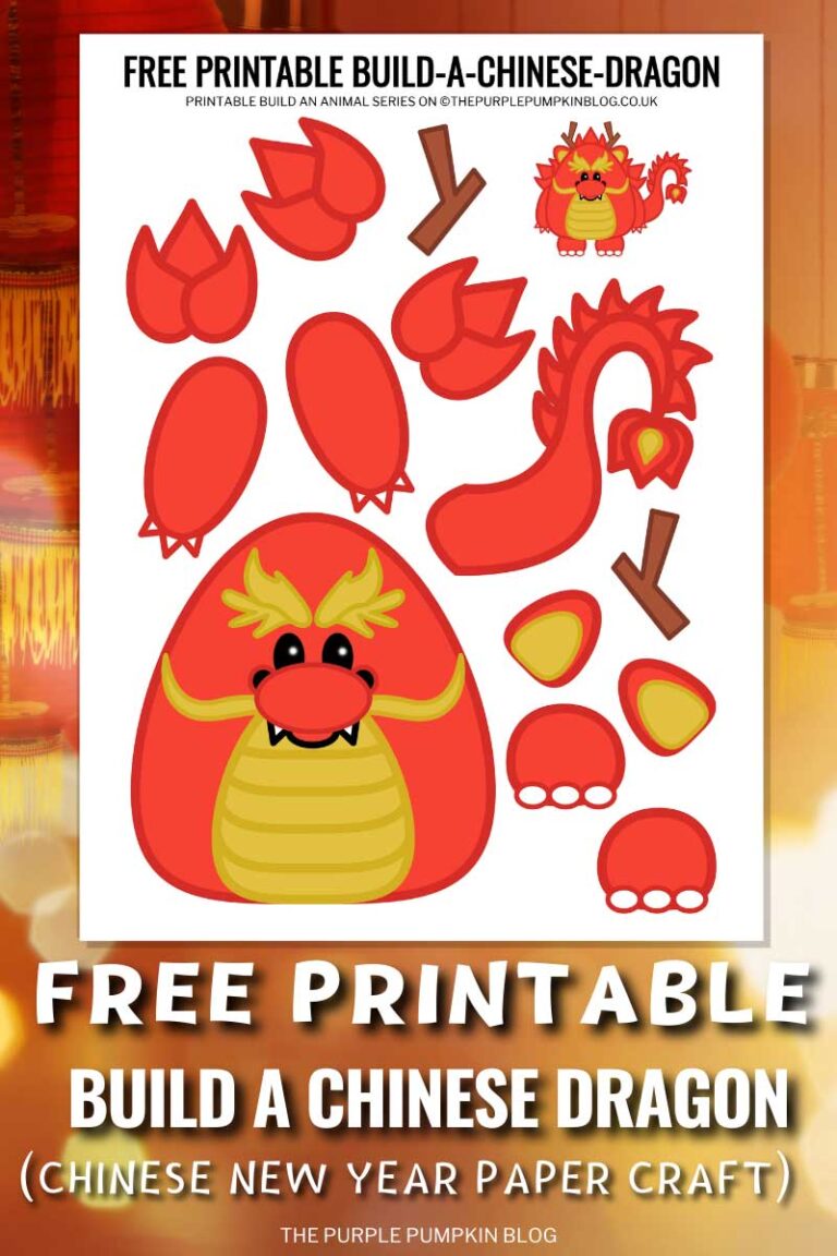 Free Build A Chinese Dragon Printable Craft! New Year Fun