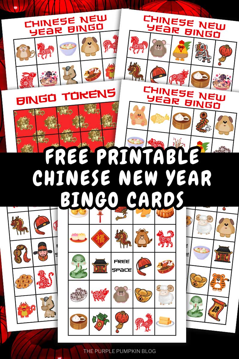 Digital Representation of Free Printable Chinese New Year Bingo Cards