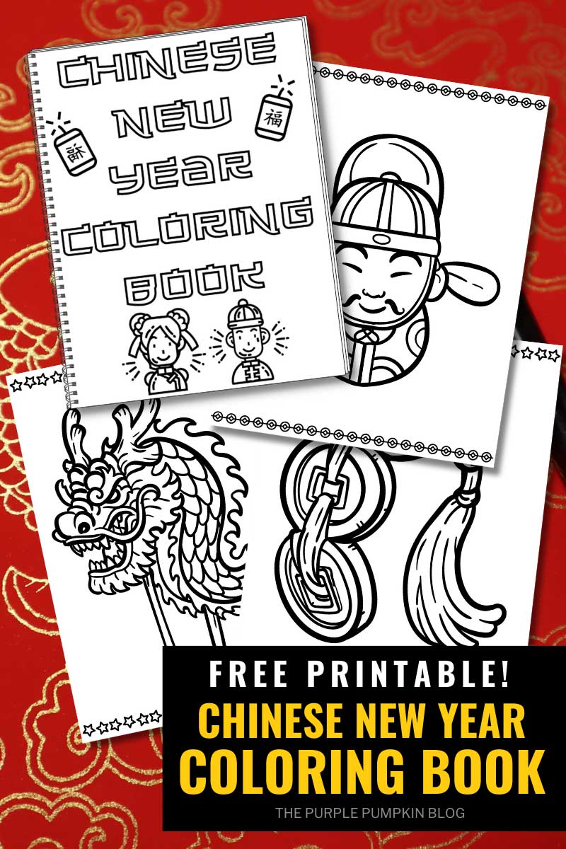 Digital Representation of Free Printable Chinese New Year Coloring Book Pages