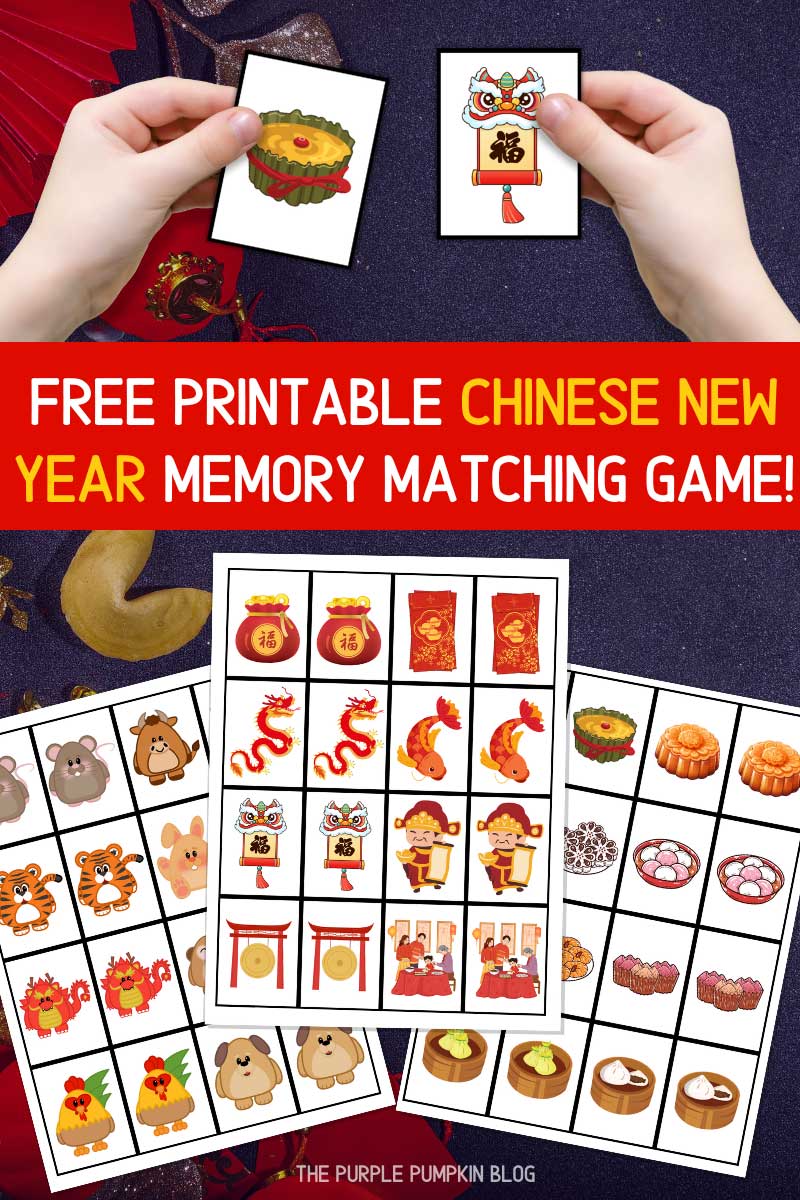 Digital Representation of Free Printable Chinese New Year Memory Matching Game