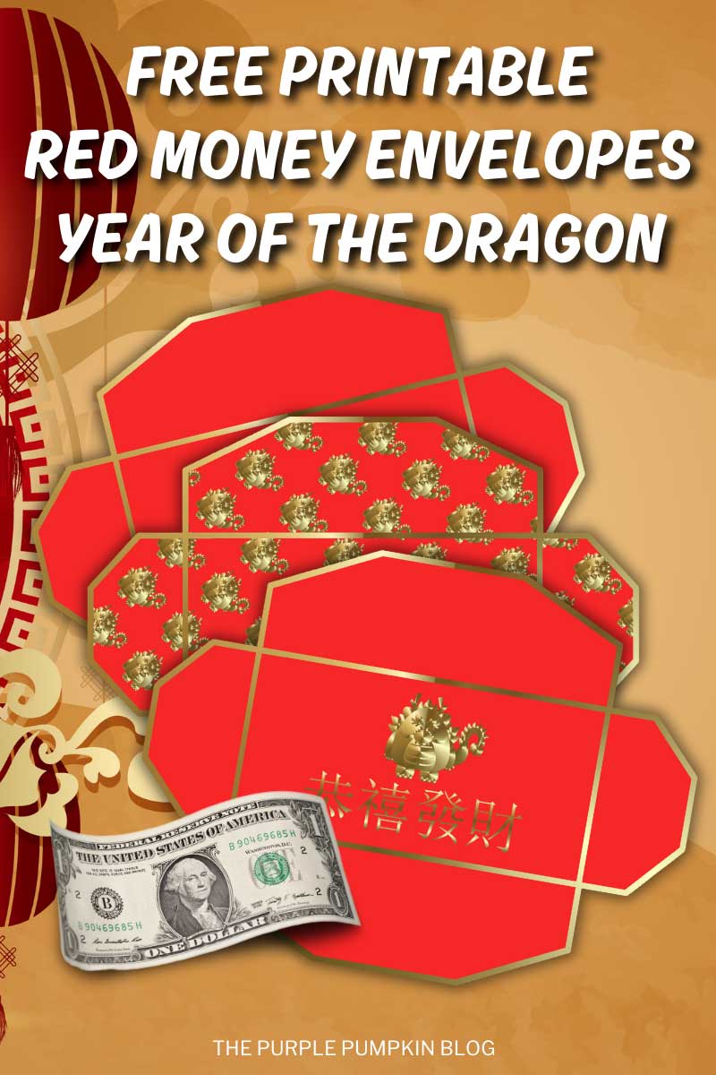 Digital Representation of Free Printable Red Money Envelopes Year of the Dragon