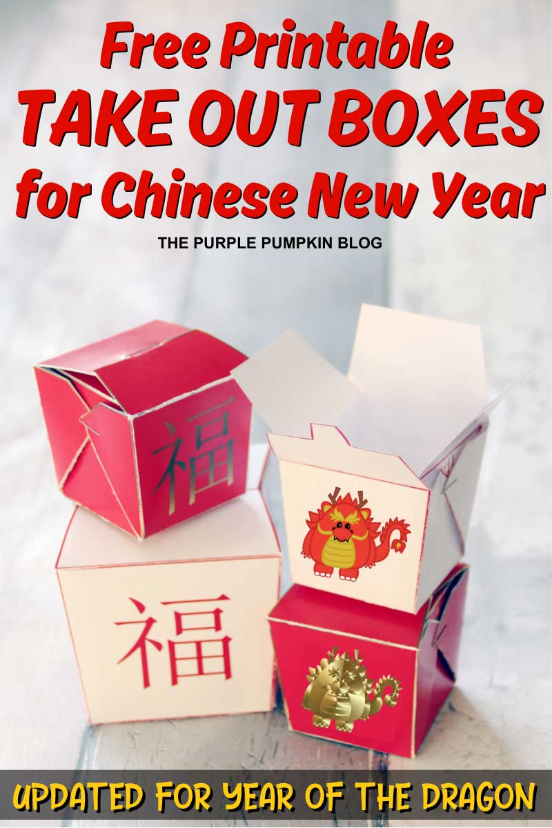 Free Printable Take Out Boxes for Chinese New Year