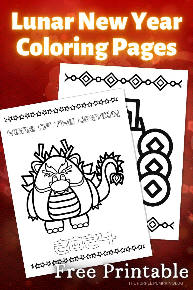 Digital Representation of Lunar New Year Coloring Pages Free Printable