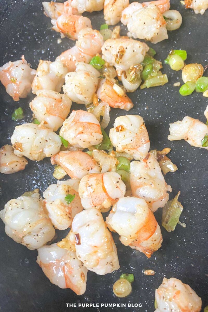 Cooked Shrimp in Pan