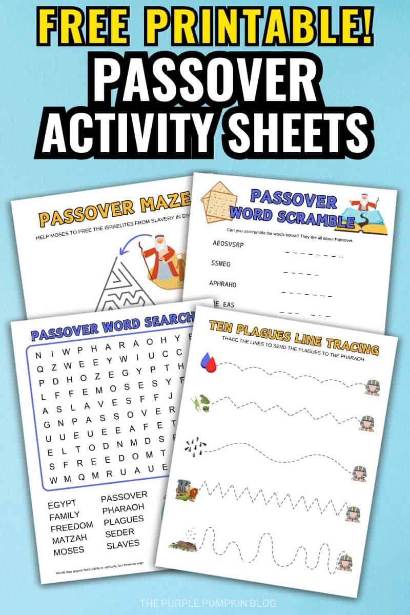 Printable Passover Activity Sheets Printable Passover Activity Sheets