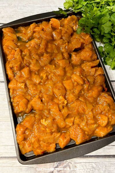 Mexican Adobo Chicken on Baking Sheet