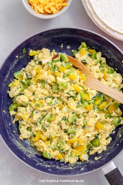 Breakfast Burritos Filling in Pan