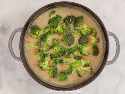 Broccoli Added to Pan
