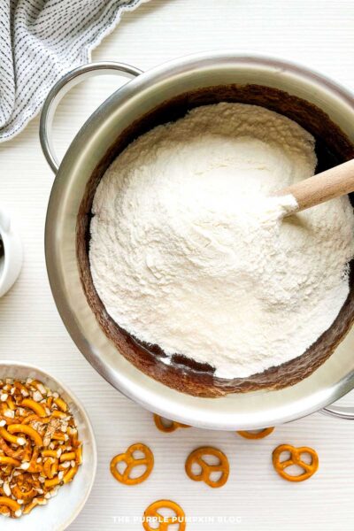 Flour Added to Pan