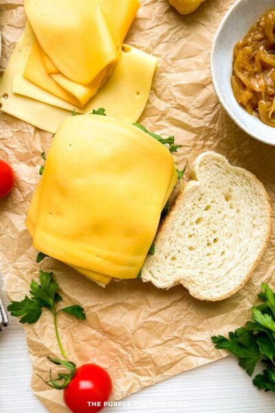 More Cheese Added to Sandwich