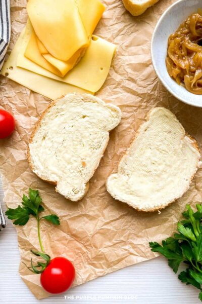 Slices of Bread for Gourmet Grilled Cheese