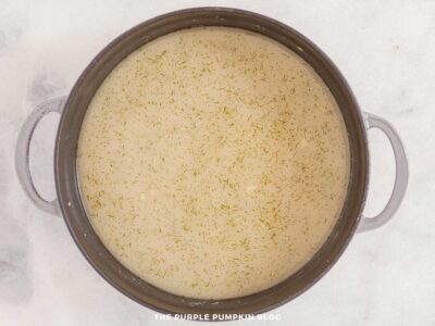 Stock Added to Soup Pan