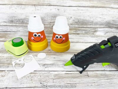 Adding Detail to Clay Pot Candy Corn Pals