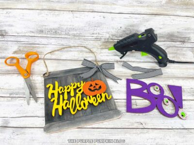 Adding Ribbon to Craft Stick Sign