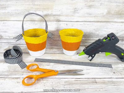 Attaching Ribbon to Mini Buckets