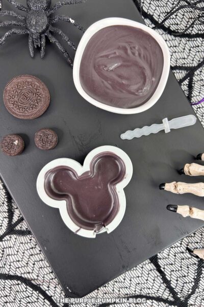 Chocolate Coating in Mold.