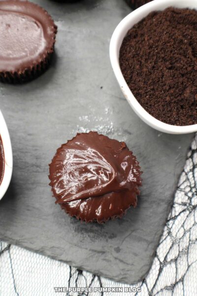 Chocolate Ganache Covering Mini Cheesecakes