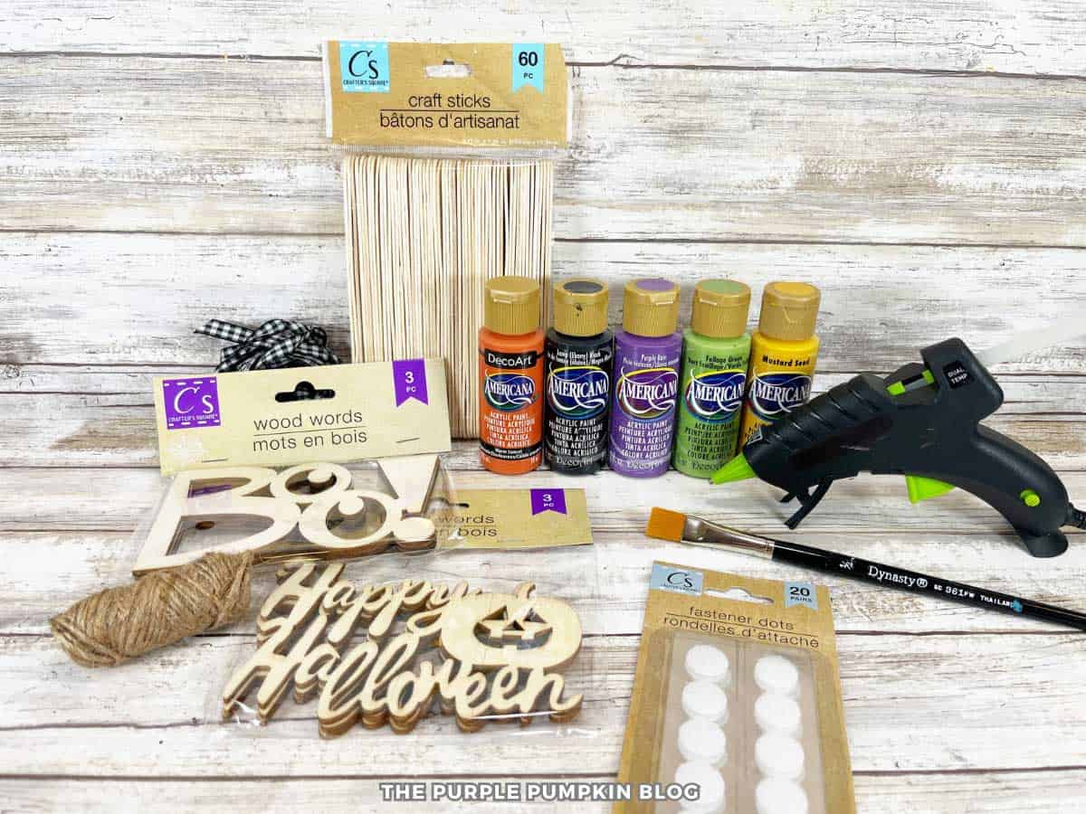 Create a Craft Stick Happy Halloween Sign This Spooky Season!