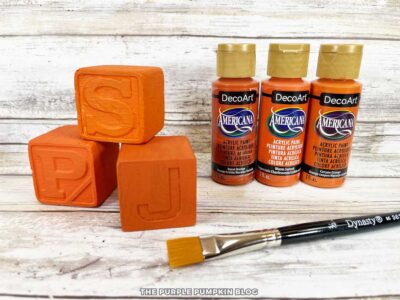 Painting Wooden Cubes
