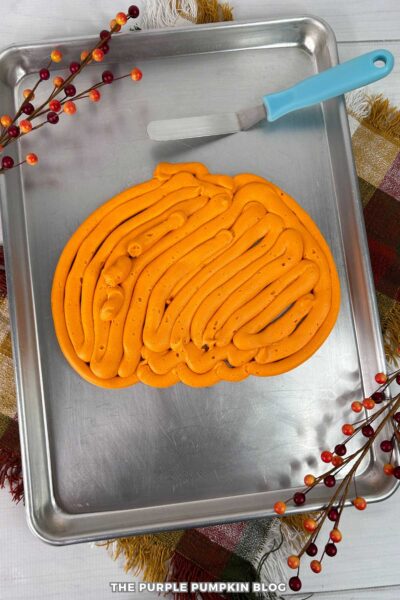 Pumpkin Outline Filled with Frosting