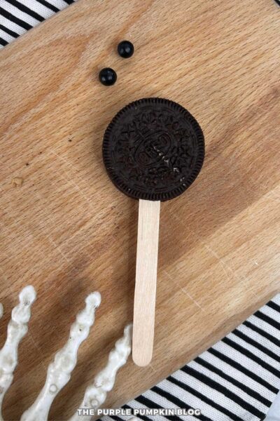 Re-Assembled Oreo on Popsicle Stick