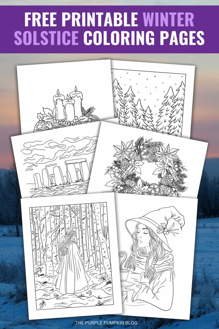 Free Printable Winter Solstice Coloring Pages for Adults and Teens