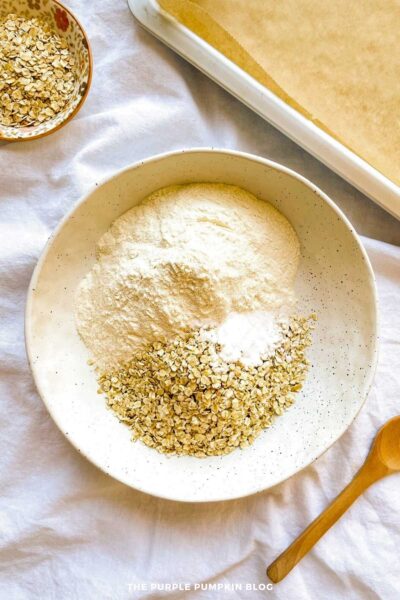 Dry Irish Soda Bread Ingredients in Bowl