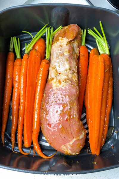 Pork Tenderloin and Carrots in Air Fryer