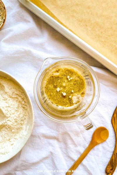 Wet Ingredients in Measuring Cup