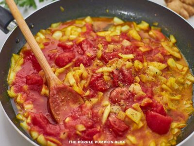 Tomatoes added to Pan